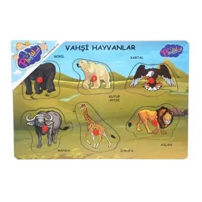 Playwood Ahşap Tutmalı Vahşi Hayvanlar - 1