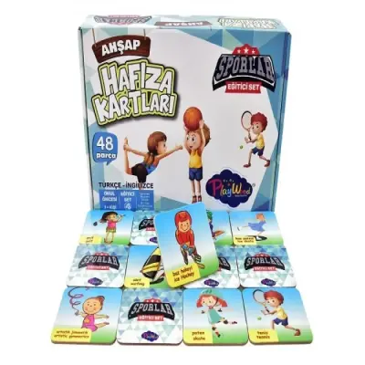 Playwood Eğitici Ahşap Hafıza Kartları Sporlar (1)