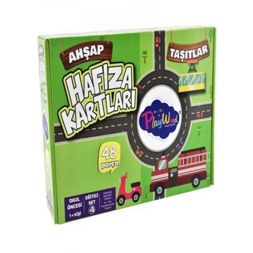 Playwood Eğitici Ahşap Hafıza Kartları Taşıtlar - 2