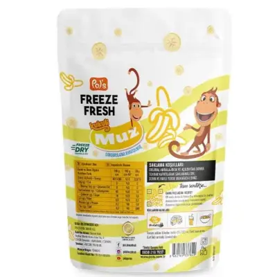 Pol's Freeze Fresh Kukili Dondurularak Kurutulmuş Muz 20 gr (1)