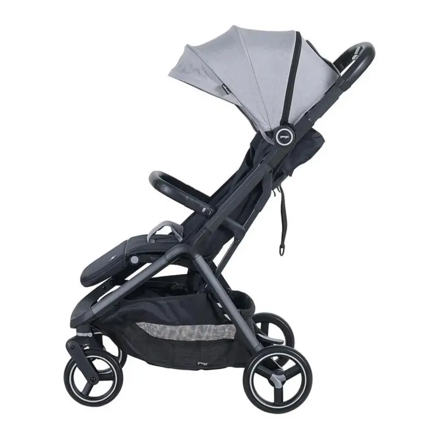 Prego 2026 Smart Fold Otomatik Katlanır Ayak Örtülü Bebek Arabası Gri - 3