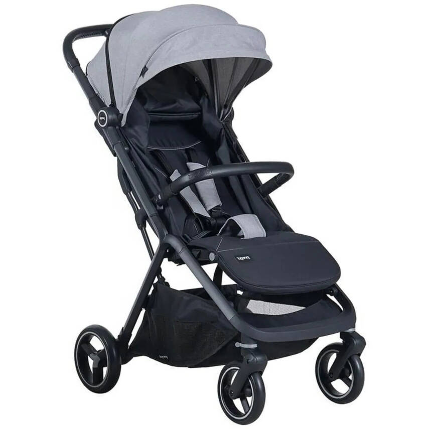Prego 2026 Smart Fold Otomatik Katlanır Ayak Örtülü Bebek Arabası Gri - 1