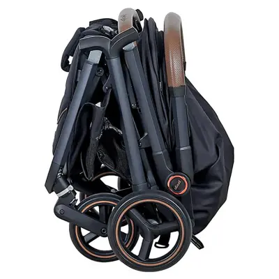 Prego 2026 Smart Fold Otomatik Katlanır Ayak Örtülü Bebek Arabası Siyah - 3