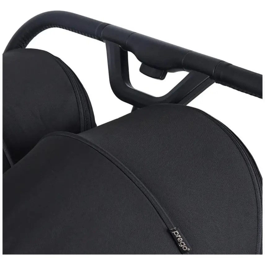 Prego 2236 London Yanyana İkiz Bebek Arabası Siyah - 11