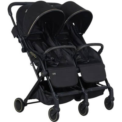 Prego 2236 London Yanyana İkiz Bebek Arabası Siyah