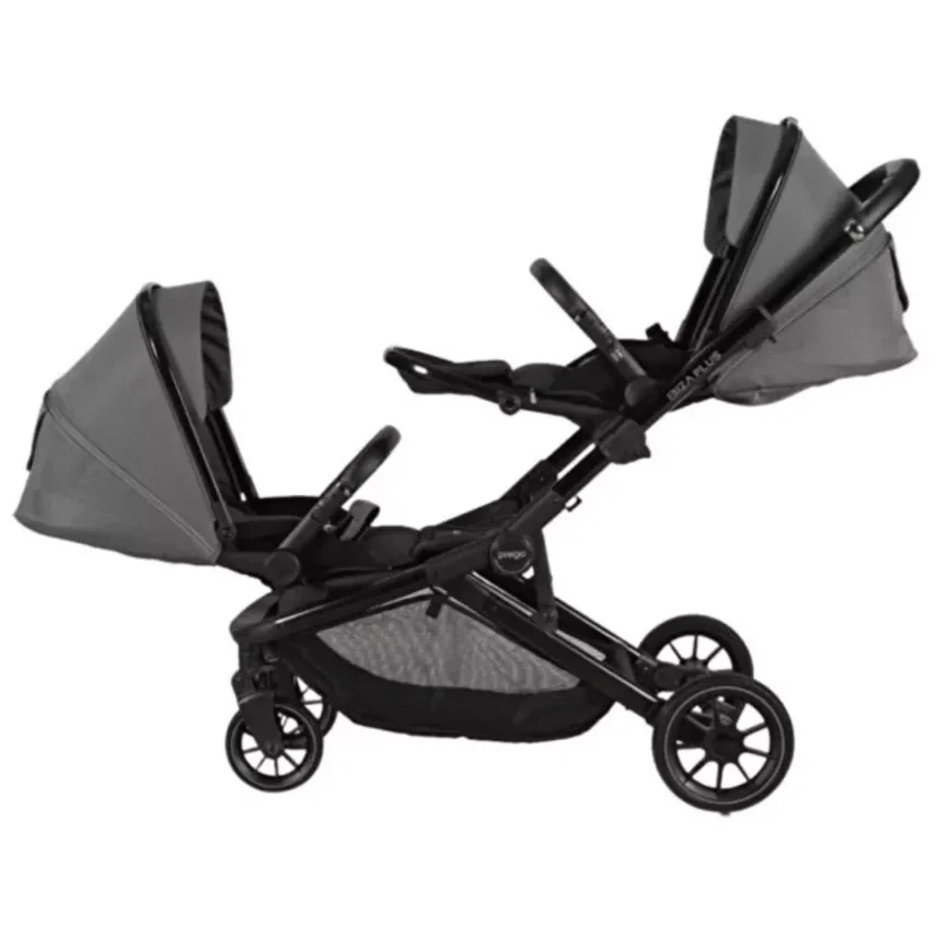 Prego 2420 Ibiza Plus I-Size Travel Sistem İkiz Bebek Arabası Gri - 6