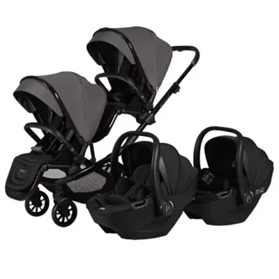 Prego 2420 Ibiza Plus I-Size Travel Sistem İkiz Bebek Arabası Gri (1)