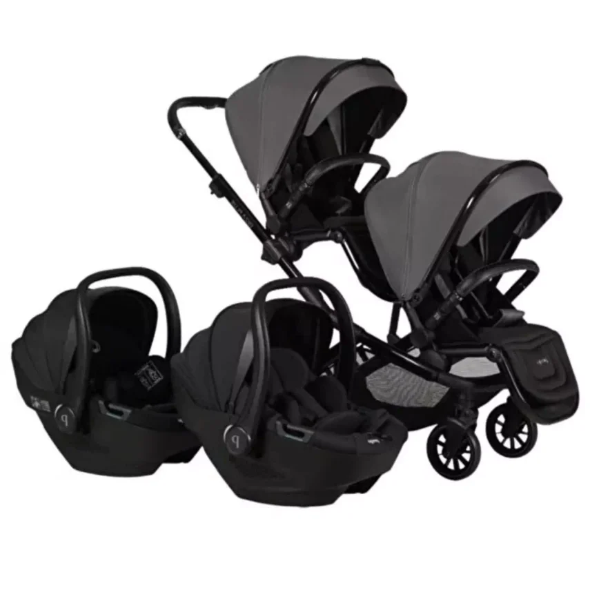Prego 2420 Ibiza Plus I-Size Travel Sistem İkiz Bebek Arabası Gri - 1