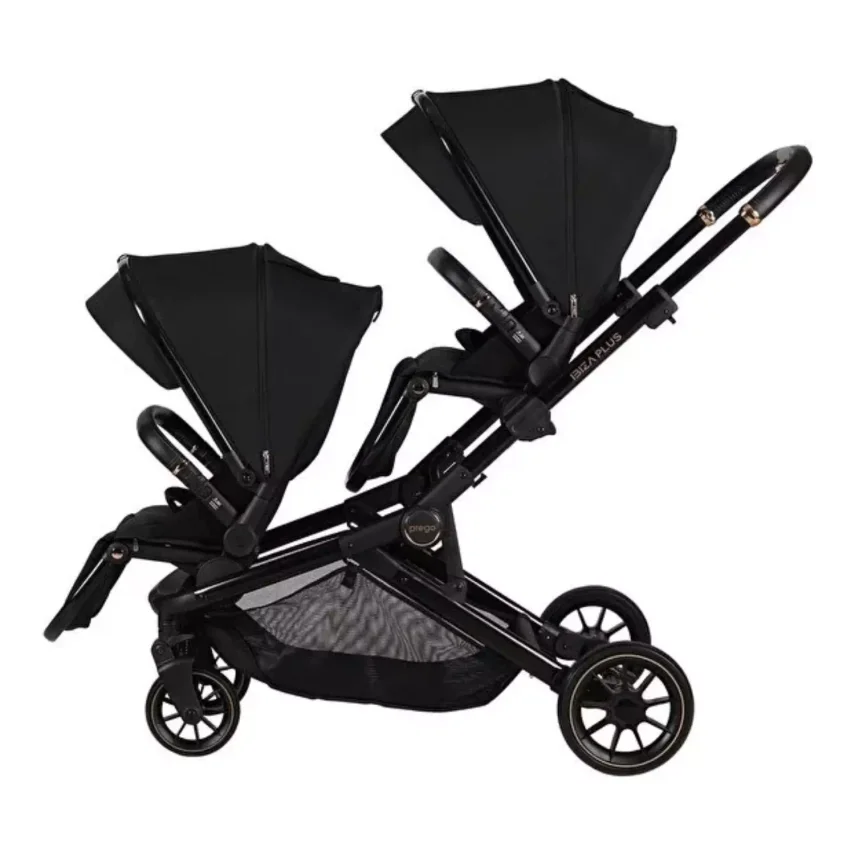 Prego 2420 Ibiza Plus I-Size Travel Sistem İkiz Bebek Arabası Siyah - 4