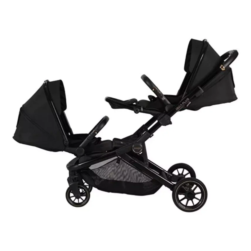 Prego 2420 Ibiza Plus I-Size Travel Sistem İkiz Bebek Arabası Siyah - 2