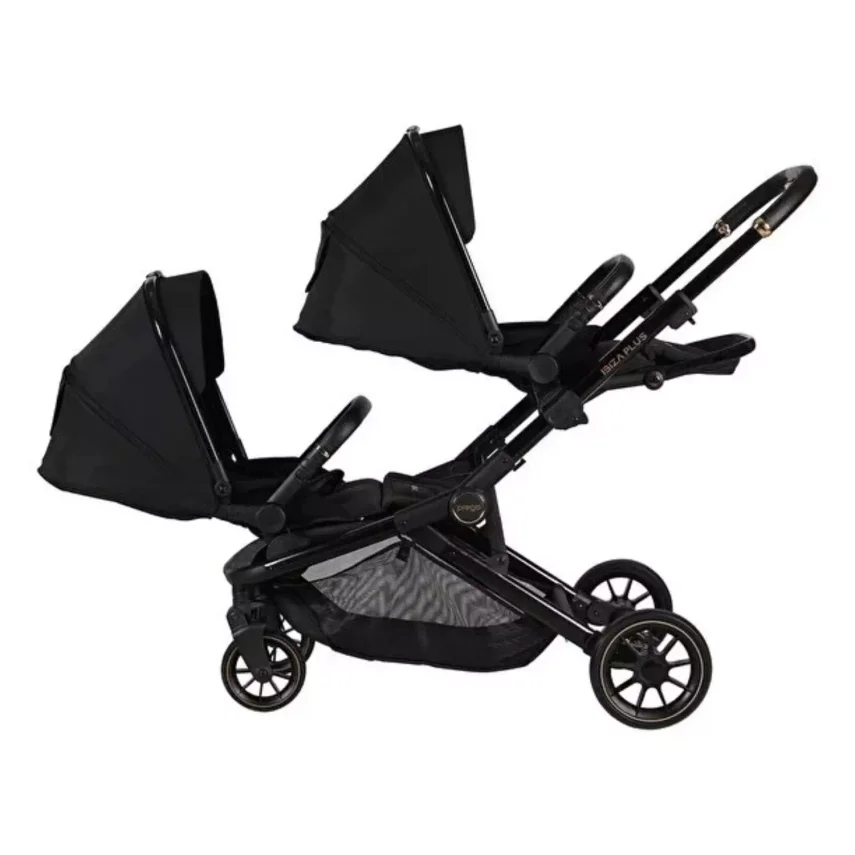 Prego 2420 Ibiza Plus I-Size Travel Sistem İkiz Bebek Arabası Siyah - 3