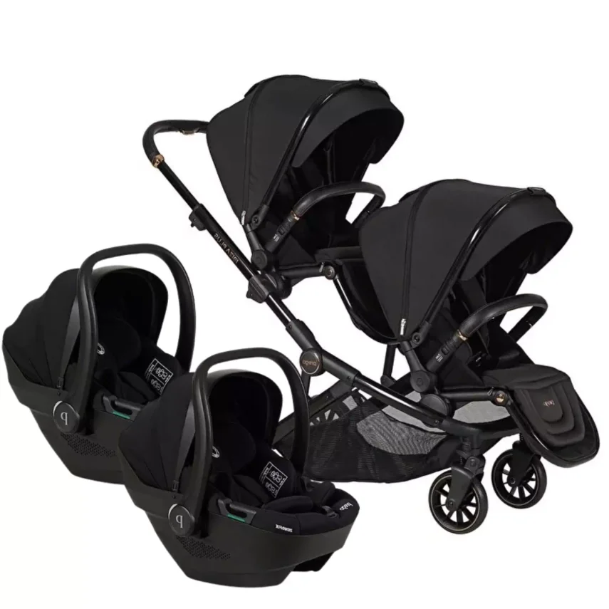 Prego 2420 Ibiza Plus I-Size Travel Sistem İkiz Bebek Arabası Siyah - 1