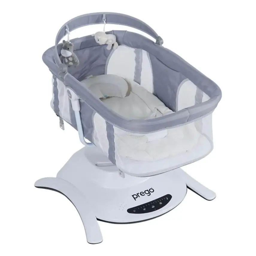 Prego 4086 Yummy Portbebeli Müzikli Elektrikli Sallanabilir Beşik Gri - 14