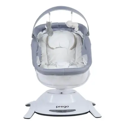 Prego 4086 Yummy Portbebeli Müzikli Elektrikli Sallanabilir Beşik Gri (1)