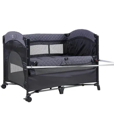 Prego 8040 Miami Premium Anne Yanı Oyun Parkı 70x120 cm Füme - 4