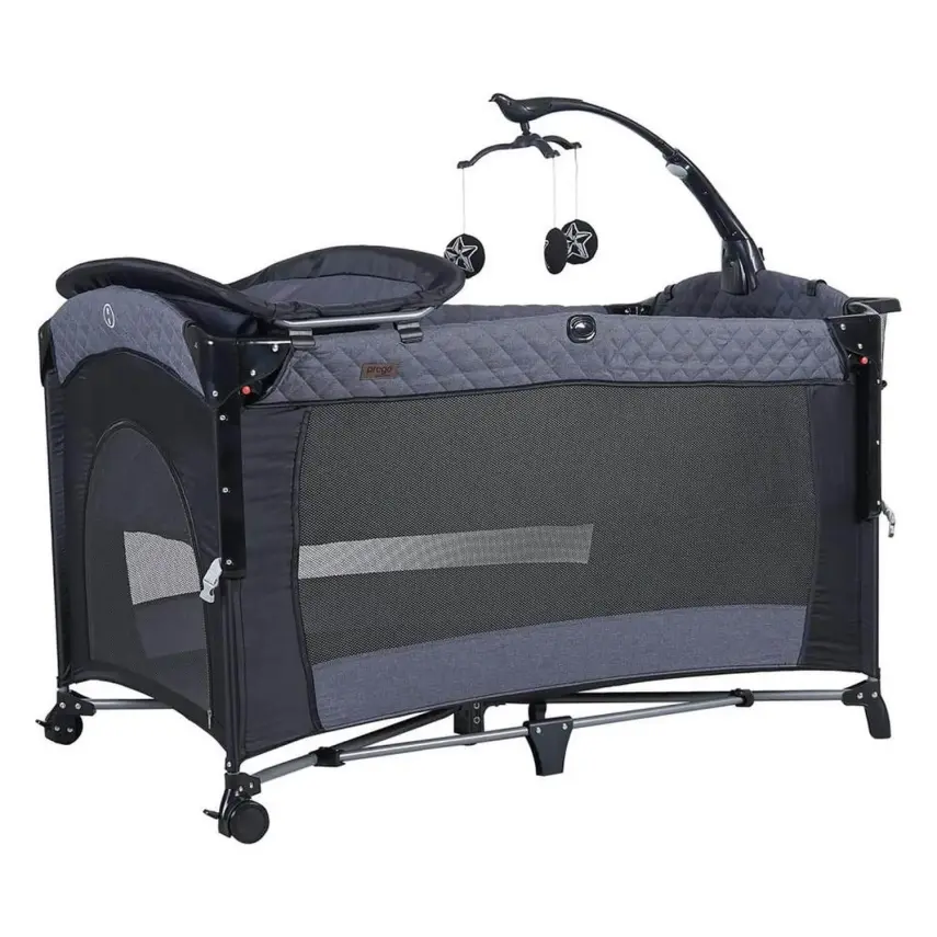 Prego 8040 Miami Premium Anne Yanı Oyun Parkı 70x120 cm Füme - 1