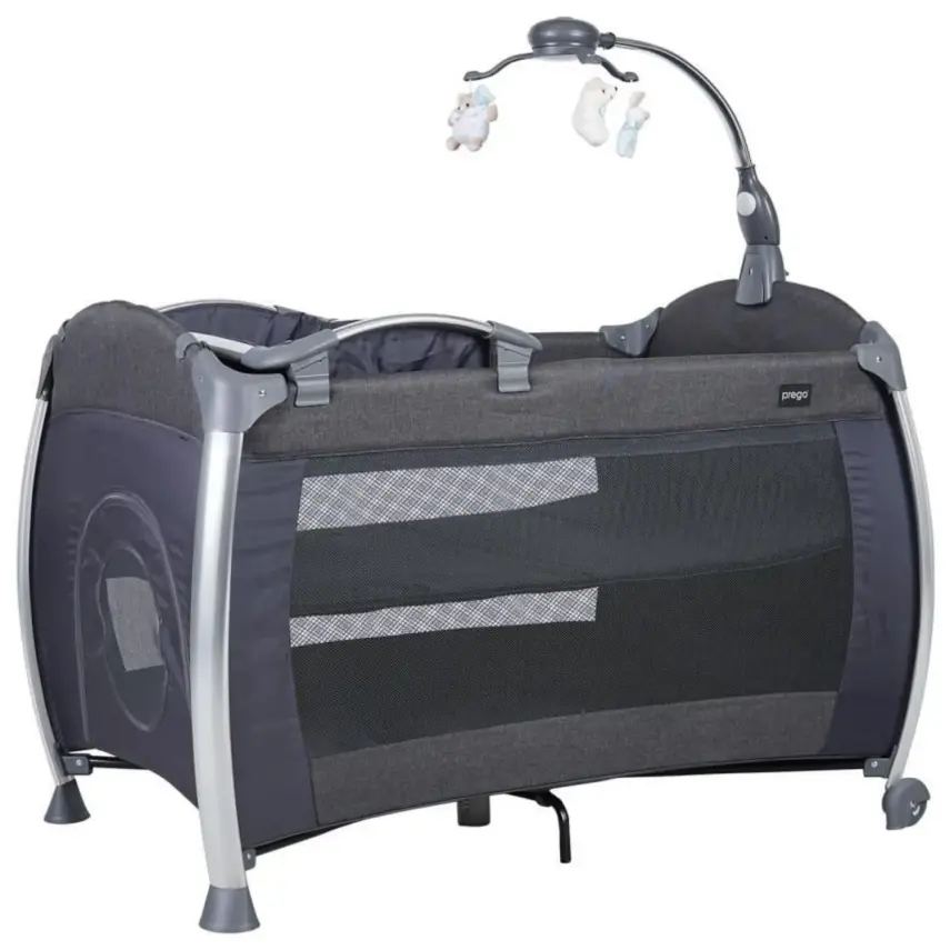 Prego 8060 Elegance Müzikli Işıklı Oyuncaklı Oyun Park 70X110 Cm Gri - 1