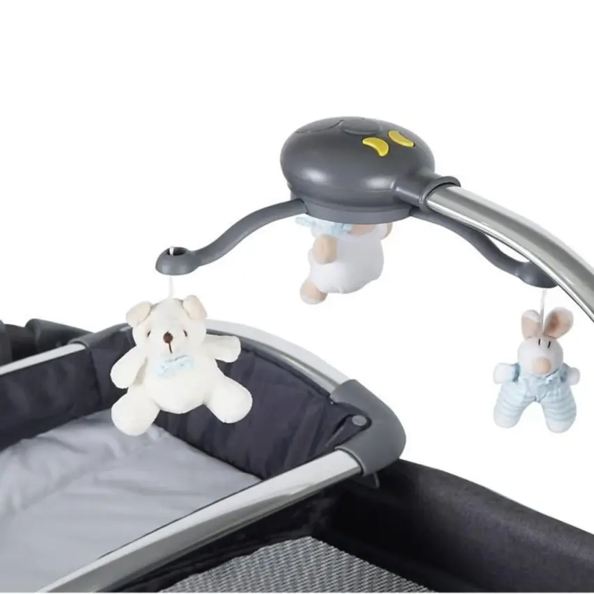 Prego 8060 Elegance Müzikli Işıklı Oyuncaklı Oyun Park 70X110 Cm Gri - 7