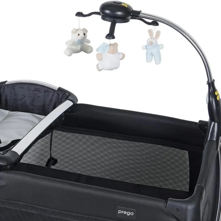 Prego 8060 Elegance Müzikli Işıklı Oyuncaklı Oyun Park 70x110 cm Siyah - 4