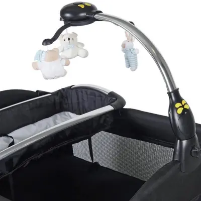 Prego 8060 Elegance Müzikli Işıklı Oyuncaklı Oyun Park 70x110 cm Siyah - 6