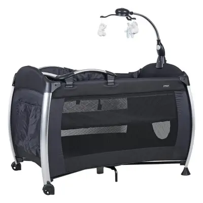 Prego 8060 Elegance Müzikli Işıklı Oyuncaklı Oyun Park 70x110 cm Siyah - 1