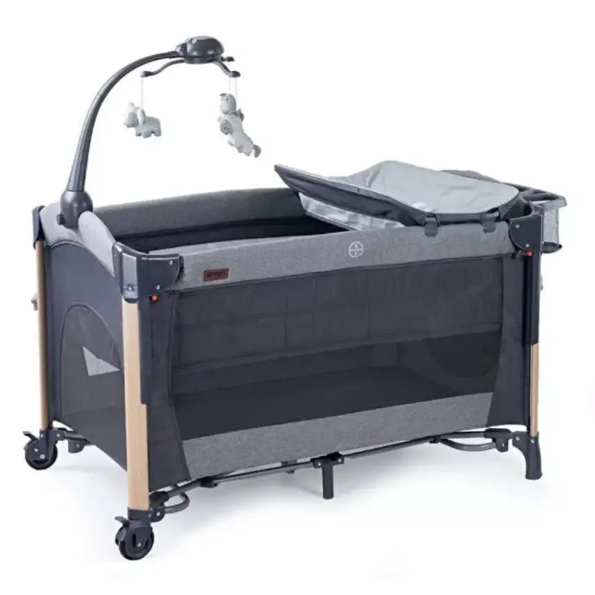 Prego 8069 Elips Plus Anne Yanı Oyun Parkı 70x120 cm Gri - 1