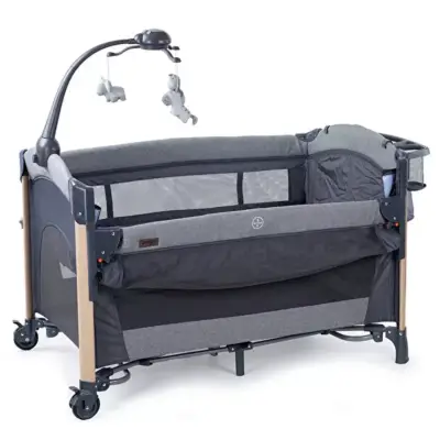 Prego 8069 Elips Plus Anne Yanı Oyun Parkı 70x120 cm Gri (1)