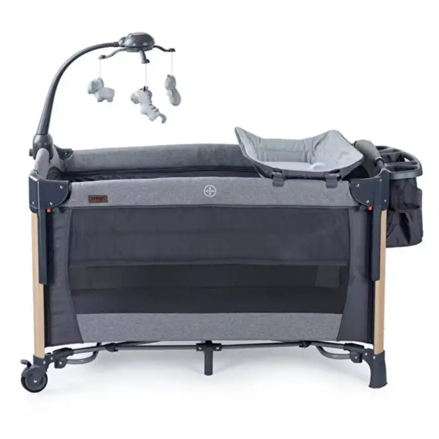 Prego 8069 Elips Plus Anne Yanı Oyun Parkı 70x120 cm Gri - 4