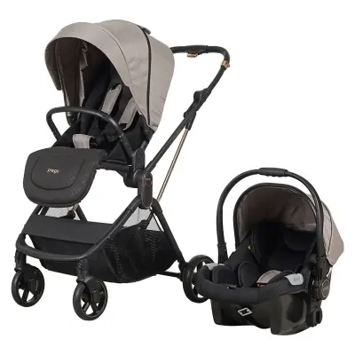 Prego Arteon Çift Yönlü Travel Sistem- Seyahat Sistem Hafif Kolay Katlanabilir Bebek Arabası Bej 2244 (1)