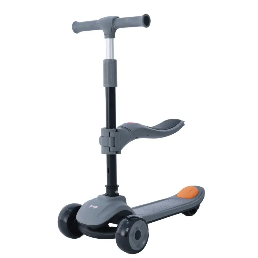 Prego Bluetooth Özellikli Işıklı Katlanabilir  Nitro Scooter Gri - 1