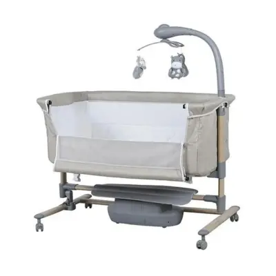 Prego Carmela Anne Yanı Elektrikli Uzaktan Kumandalı Dönenceli Beşik- Bej - 5