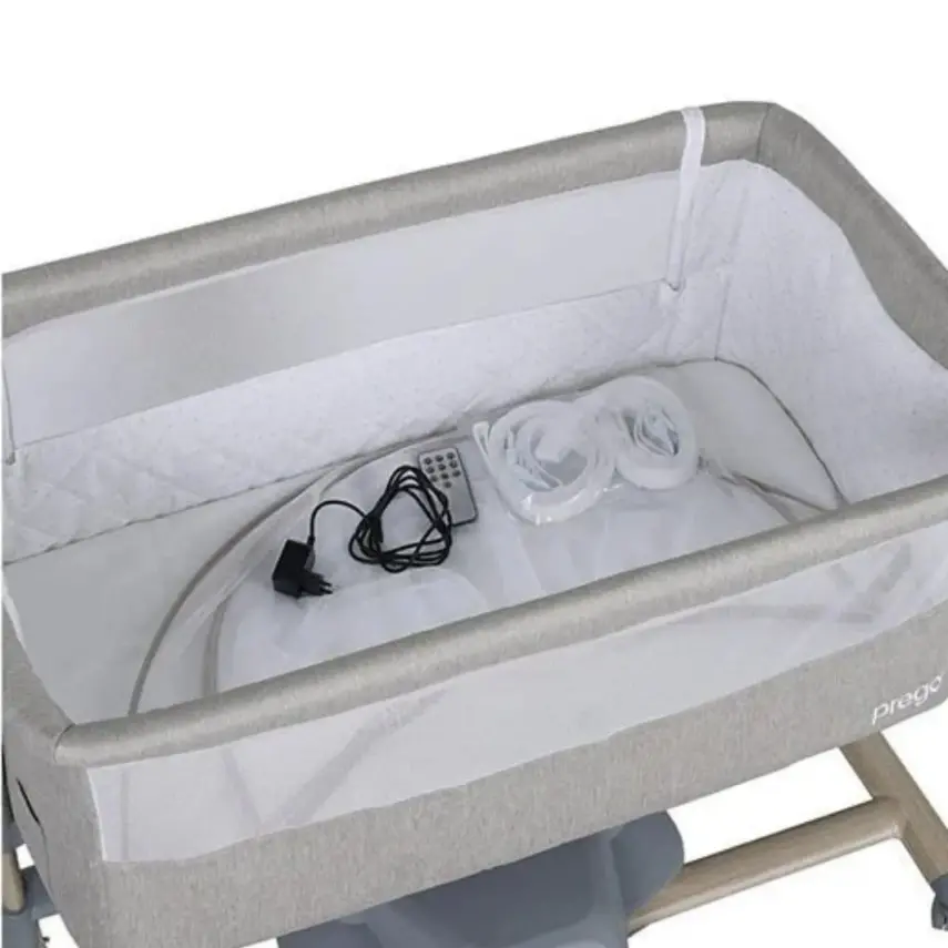 Prego Carmela Anne Yanı Elektrikli Uzaktan Kumandalı Dönenceli Beşik- Bej - 8