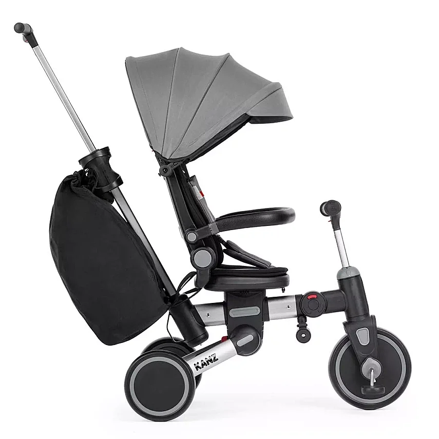Kanz Trail Elite 7 in 1 Katlanabilir Çocuk Bisikleti Gri - 3