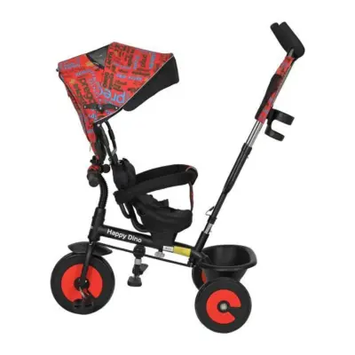 Prego Happy Dino İtmeli Bisiklet Kırmızı (1)