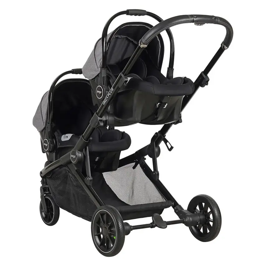 Prego Ibiza Plus Çift Yönlü Travel Sistem İkiz Bebek Arabası Gri 2223 - 9