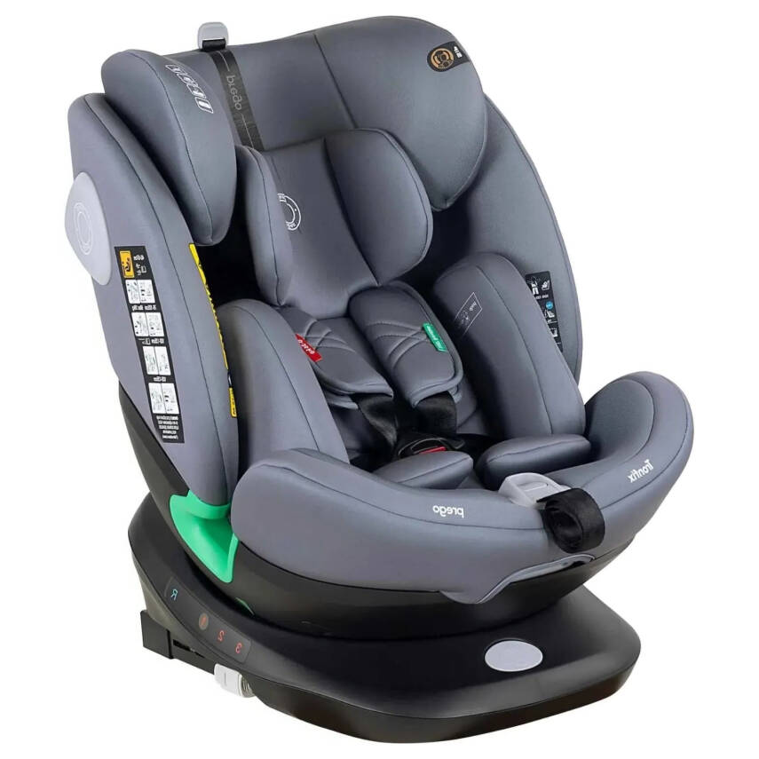 Prego Tronfix 360° Dönebilen Isofixli I-Size Oto Koltuğu 0-36 Kg Gri Q9004 - 1