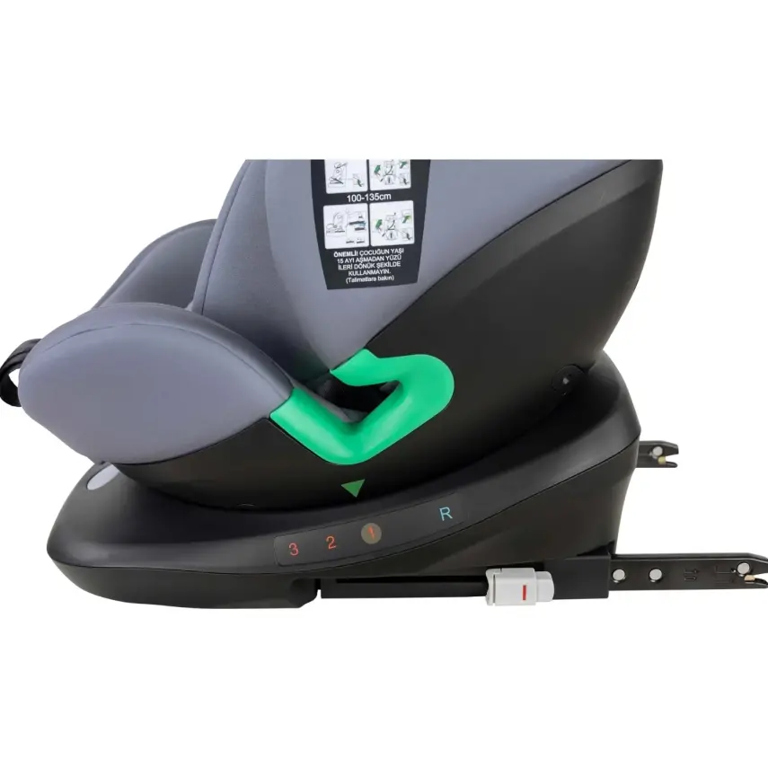 Prego Tronfix 360° Dönebilen Isofixli I-Size Oto Koltuğu 0-36 Kg Gri Q9004 - 8
