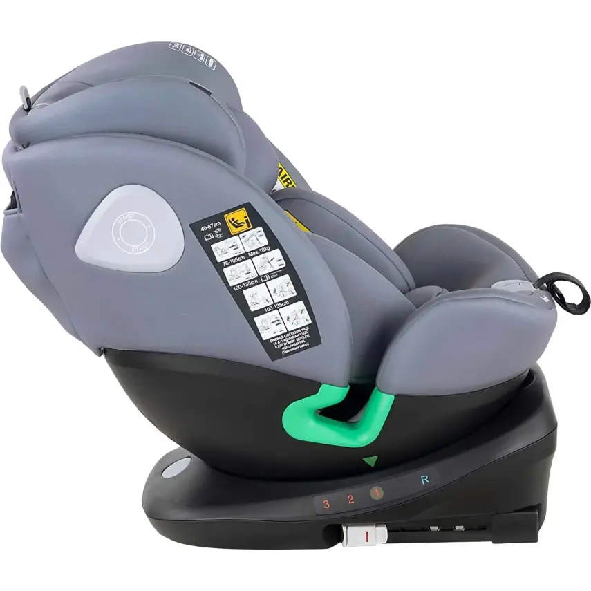 Prego Tronfix 360° Dönebilen Isofixli I-Size Oto Koltuğu 0-36 Kg Gri Q9004 - 12