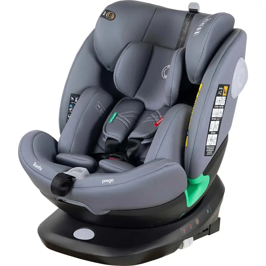 Prego Tronfix 360° Dönebilen Isofixli I-Size Oto Koltuğu 0-36 Kg Gri Q9004 - 2