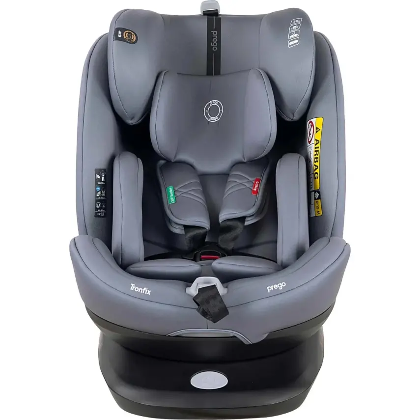 Prego Tronfix 360° Dönebilen Isofixli I-Size Oto Koltuğu 0-36 Kg Gri Q9004 - 3