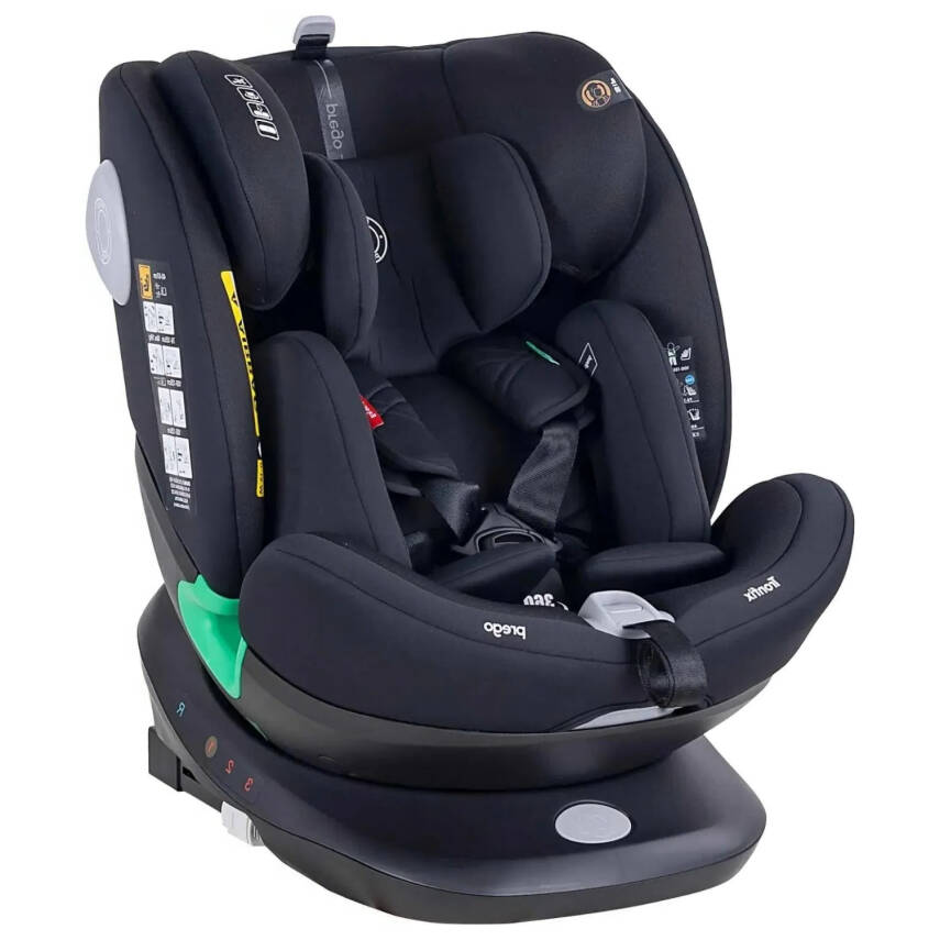 Prego Tronfix 360° Dönebilen Isofixli I-Size Oto Koltuğu 0-36 Kg Siyah Q9004 - 1