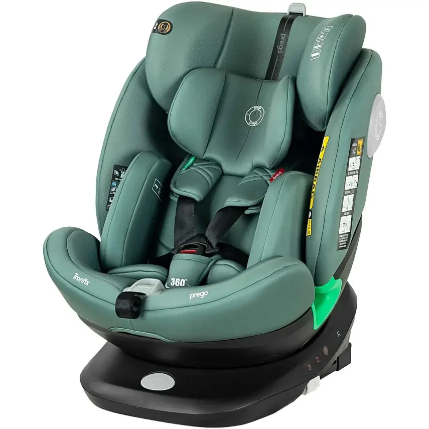 Prego Tronfix 360° Dönebilen Isofixli I-Size Oto Koltuğu 0-36 Kg Yeşil Q9004 - 2