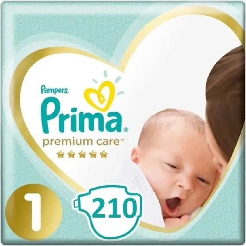 Prima Premium Care Bebek Bezi 1 Beden Yenidoğan Ekonomik Paket 210 Adet - 1