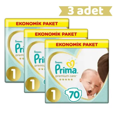 Prima Premium Care Bebek Bezi 1 Beden Yenidoğan Ekonomik Paket 210lu - 4