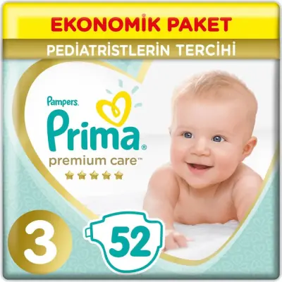 Prima Premium Care Bebek Bezi 3 Beden Midi 6-10 Kg 52li Ekonomik Paket - 1