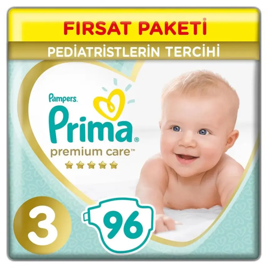 Prima Premium Care Bebek Bezi 3 Numara Midi 6-10 kg 96lı Ultra Fırsat Paketi - 1