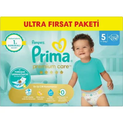 Prima Premium Care Bebek Bezi 5 Beden Junior 11-16 kg 74 Adet Ultra Fırsat Paketi - 1