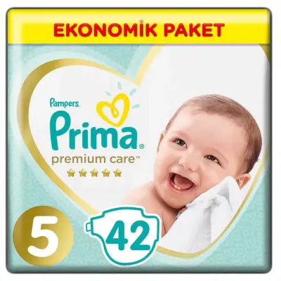 Prima Premium Care Bebek Bezi 5 Beden Juniour 18+ Kg 42li Ekonomik Paket (1)