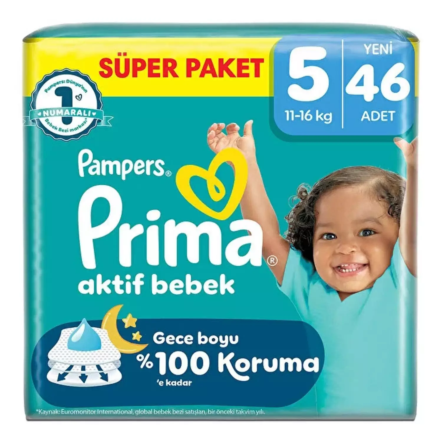 Prima AB Bebek Bezi 5 Numara 46 Adet Süper Paket