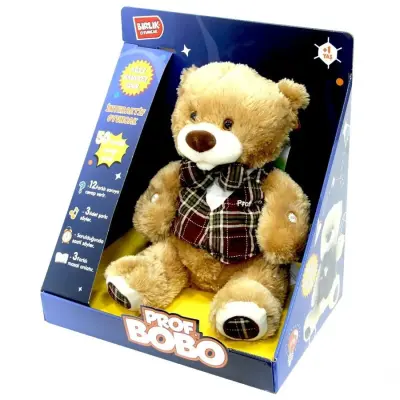 Profesör Bobo Konuşan İnteraktif Peluş Ayıcık 30 cm (1)